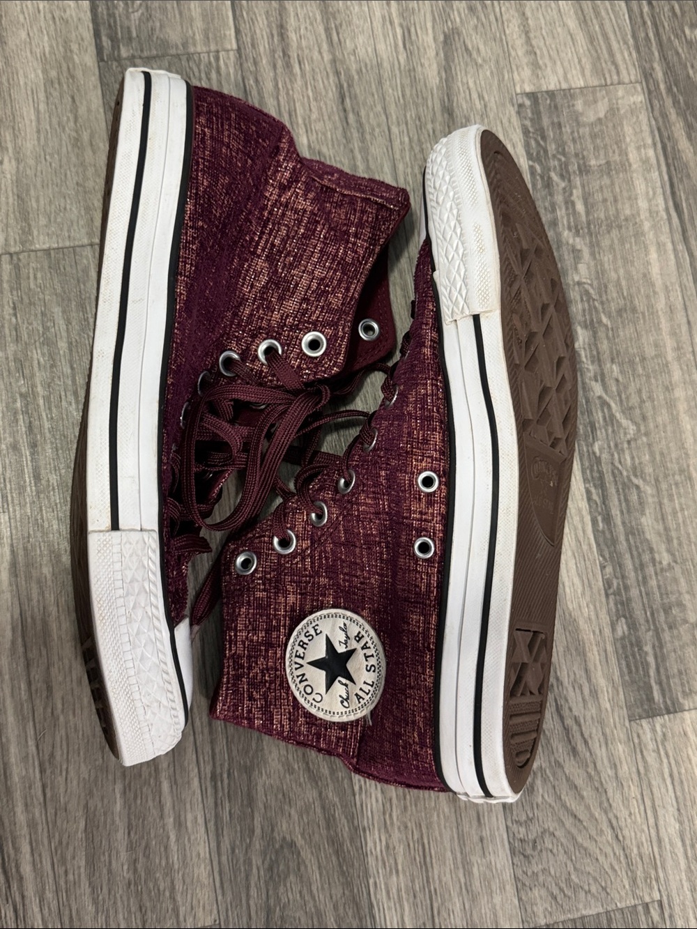 Converse Chuck Taylor All Star Sparkle Knit high top sneakers women’s sz 9.5 - Picture 10 of 15